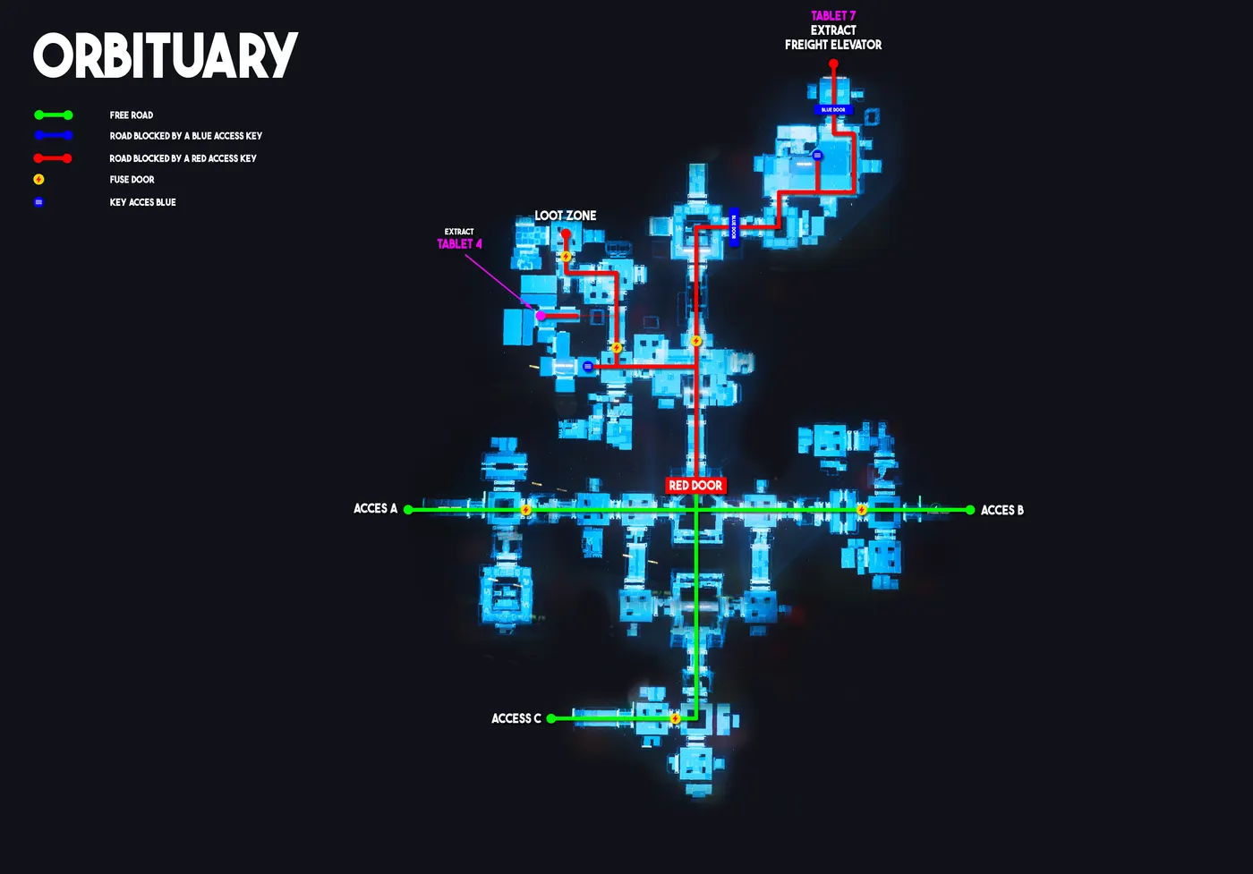 Player-made floor map of the Orbituary contested zone in Pyro